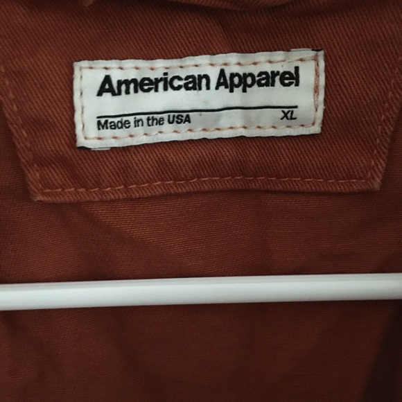 AMERICAN APPAREL - Burnt Orange Cargo Button up XL - Picture 3 of 3